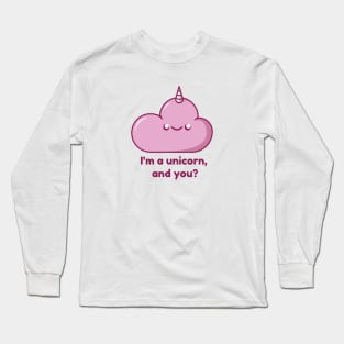 Pink unicorn cloud - I’m a unicorn Long Sleeve T-Shirt